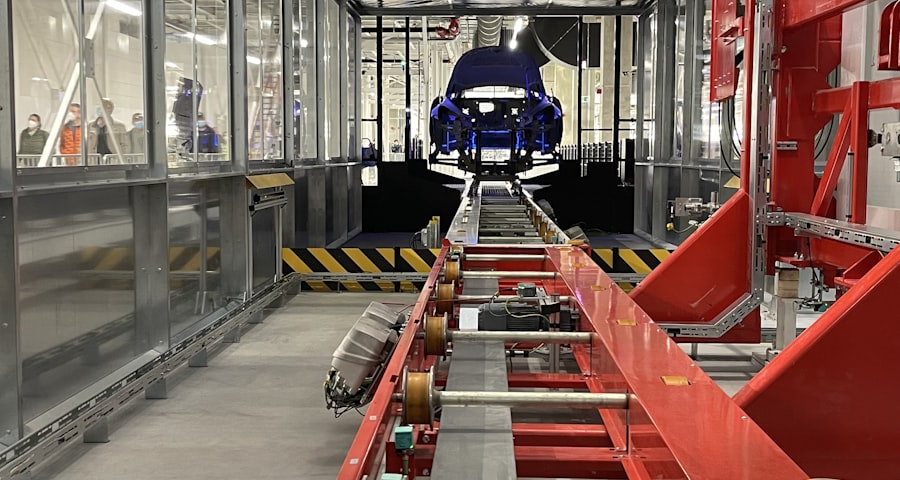 Vehicle assembly in an automotive manufacturing facility